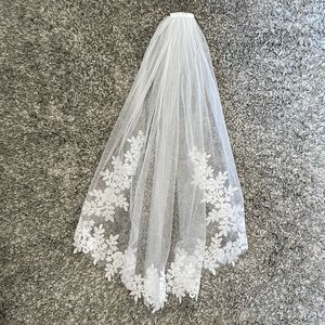 Brand New White Lace Veil with Comb